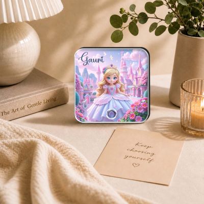 Personalized Princess Theme Gift for Girls Personalized Musical Fridge Magnet Custom with Name Gift for Daughter, Granddaughter, Kids Birthday Rechargeable Battery with Playable Song